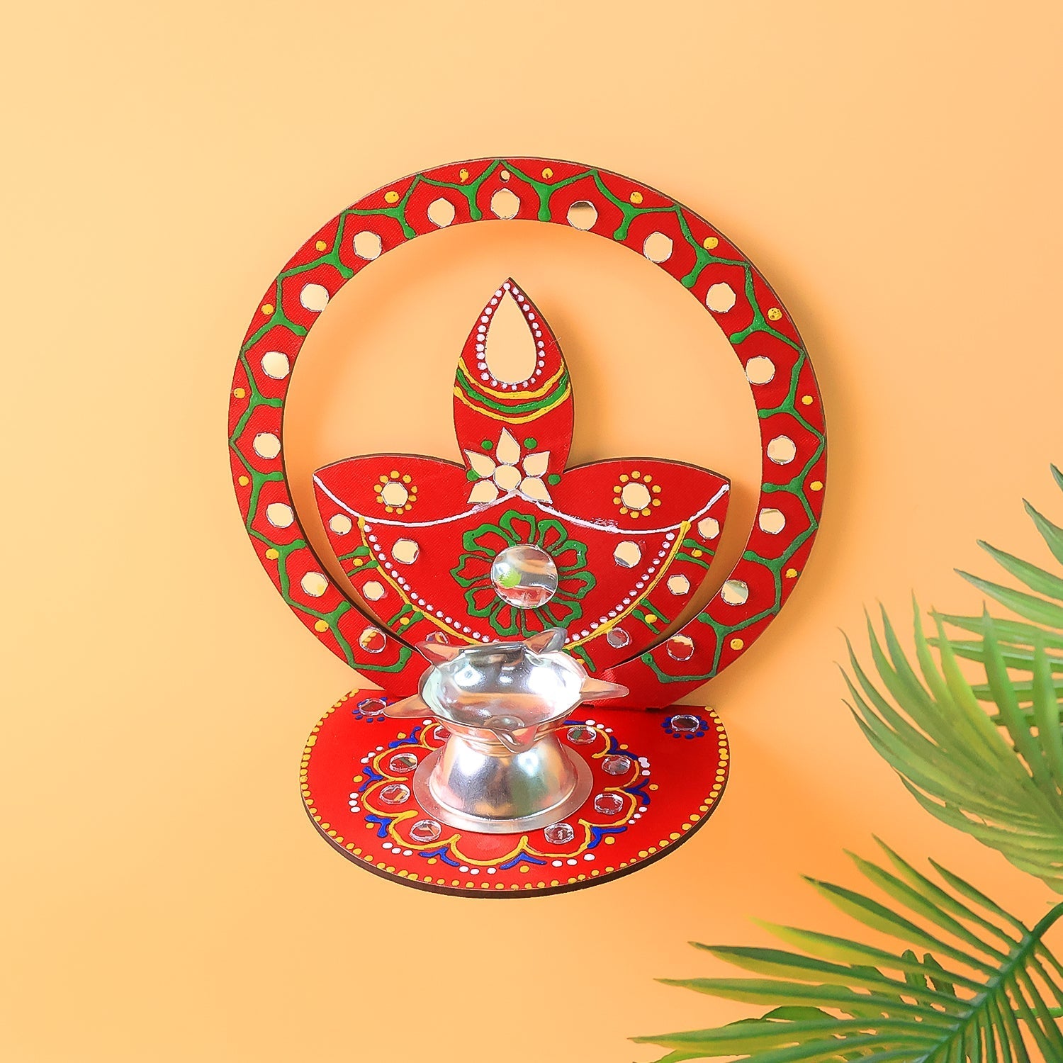 Handcrafted Wooden Decorative Diya Stand (1 Pc) Handcrafted Wooden Decorative Diya Stand (1 Pc)